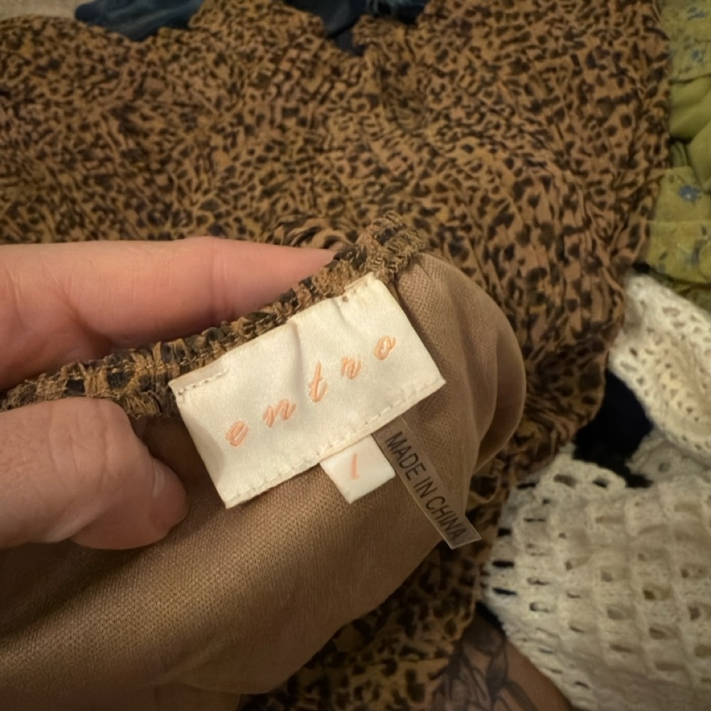 ENTRO LEOPARD TIERED RUFFLE DRESS - Picture 4 of 4